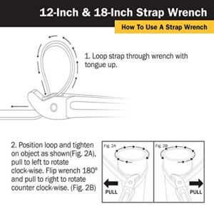 Titan 21315 12-Inch Strap Wrench, 12" Handle