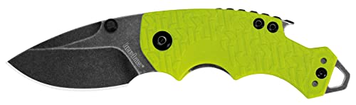 Kershaw Shuffle Lime (8700LIMEBW) Multifunction Pocket Knife; 2.4” BlackWash Stainless Steel Blade; K-Texture Grip, Liner Lock, Reversible Deep-Carry Pocketclip, Screwdriver, Bottle Opener; 2.8 OZ