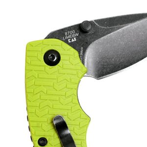 Kershaw Shuffle Lime (8700LIMEBW) Multifunction Pocket Knife; 2.4” BlackWash Stainless Steel Blade; K-Texture Grip, Liner Lock, Reversible Deep-Carry Pocketclip, Screwdriver, Bottle Opener; 2.8 OZ