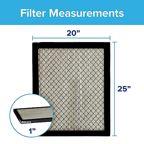 Filtrete 20x25x1 Air Filter, MPR 2800, MERV 14, Healthy Living Ultrafine Particle Reduction 3-Month Pleated 1-Inch Air Filters, 2 Filters