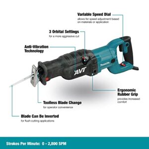 Makita JR3070CTZ Recipro Saw with 15-Amp Tool Less Blade Change and Shoe Adjustment