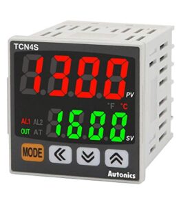 tcn4s-24r, temp control, 1/16 din, dual display 4 digit, pid control, relay & ssr output, 2 alarm output, 100-240 vac
