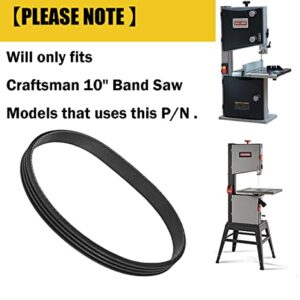 Belt Craftsman 10 Inch Band Saw 1/3 HP Motor 119214000 119.214000 124.214000