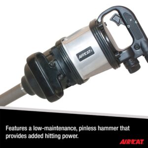 AIRCAT Pneumatic Tools 1994 1-Inch Super Duty Straight Impact Wrench with 8-Inch Extended Anvil 2,500 ft-lbs