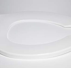 Centoco 550STSCC-001 Elongated Plastic Toilet Seat, Open Front No Cover, Stainless Steel Hinges, Regular Duty Commercial Use, White