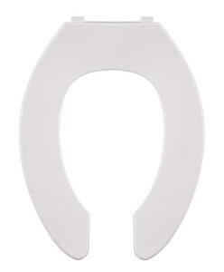 centoco 550stscc-001 elongated plastic toilet seat, open front no cover, stainless steel hinges, regular duty commercial use, white