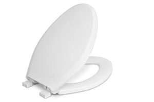 centoco 3800sclc-001 deluxe plastic elongated toilet seat with slow close and lift and clean, white