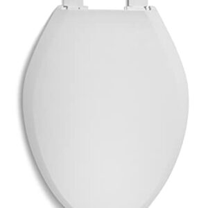 Centoco 3800SCLC-001 Deluxe Plastic Elongated Toilet Seat with Slow Close and Lift and Clean, White