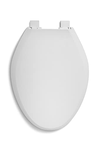 Centoco 3800SCLC-001 Deluxe Plastic Elongated Toilet Seat with Slow Close and Lift and Clean, White