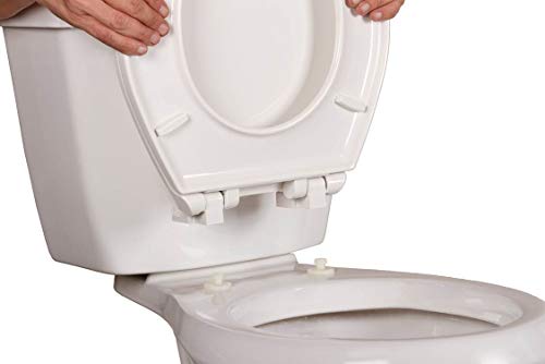 Centoco 3800SCLC-001 Deluxe Plastic Elongated Toilet Seat with Slow Close and Lift and Clean, White