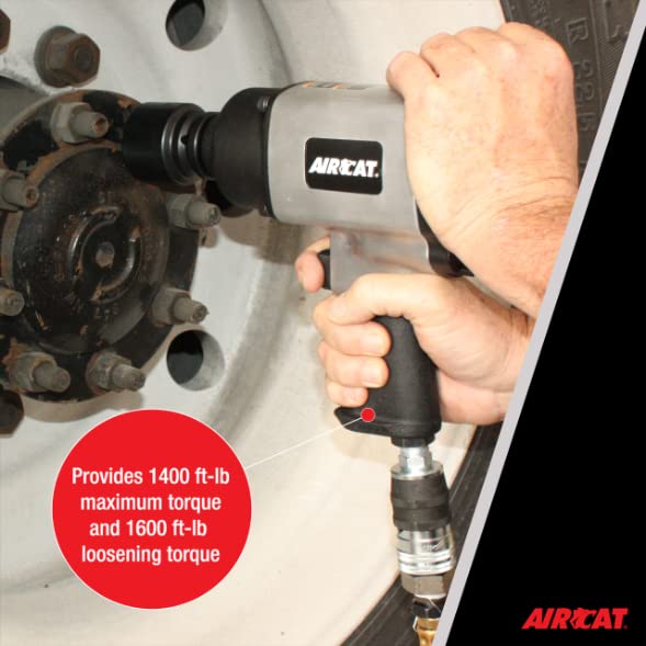 AirCat Pneumatic Tools 1777: 3/4-Inch Impact Wrench with Refined Design Twin Hammer 1,600 ft-lbs