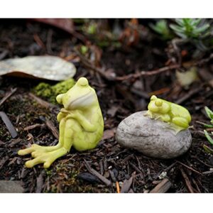 Top Collection Miniature Fairy Garden and Terrarium Statue, Frog Resting
