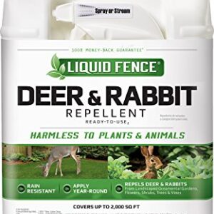Liquid Fence Deer And Rabbit Repellent Ready-To-Use 1 Gallon, Apply Year-Round, 4 Pack