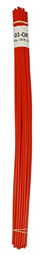 Polyethylene (LDPE) Plastic Welding Rod, 1/8" Diameter, 30 Ft, Orange