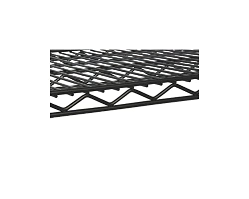 Omega 18" Deep x 36" Wide x 60" High 5 Tier Black Wire Shelf Truck with 1200 lb Capacity