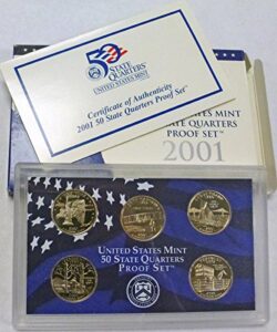 2001 s statehood quarters proof set original mint