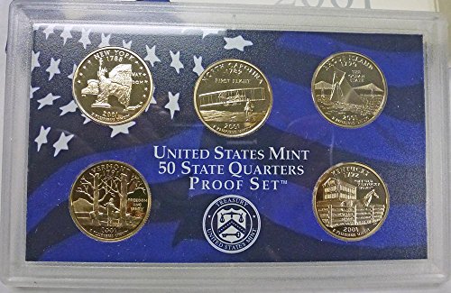 2001 S Statehood Quarters Proof Set Original Mint