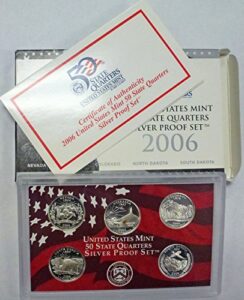2006 s silver statehood quarters proof set original government package