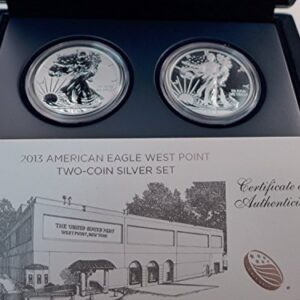 2013 W Silver Eagle Two coin West point mint reverse proof set