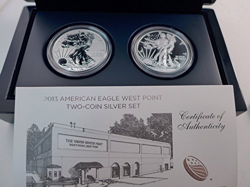 2013 W Silver Eagle Two coin West point mint reverse proof set