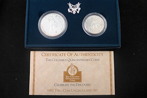 1992 D Columbus Quincentenary Coins Two piece Uncirculated set