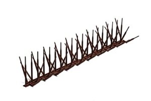 plastic bird spikes 7 inch wide brown 10 ft. box
