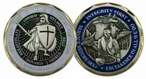 eagle crest put on the whole armor of god ephesians 6:13:17 airman challenge coin 3104