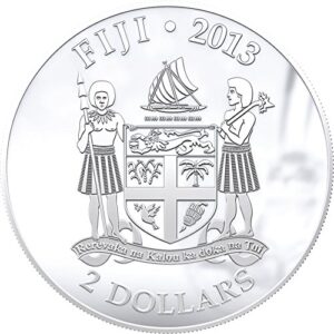 2013 Fiji - Dogs & Cats - Release 1 - Fluffy Cat - American Curl - 1oz - Silver Coin - $2 Uncirculated