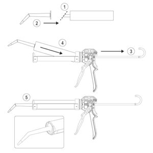 Albion Engineering Company 935-1(3 Pack) Angle Shot Green Plastic Nozzle for 1/10 Gallon Cartridges, Pack of 3