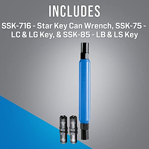 Jonard Tools SSK-876 Star Key Can Wrench Kit, LC, LG, LB, & LS Patterns