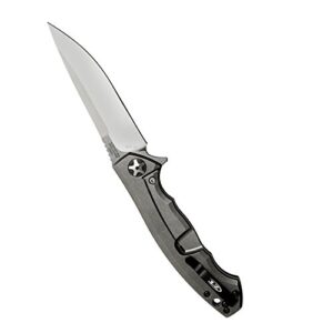 Zero Tolerance 0452CF; Pocket Knife with 4.1” Dual-Finished S35VN Steel Blade, Carbon Fiber Front and Titanium Back Handle Scales, KVT Ball-Bearing Opening, Frame Lock, Deep-Carry Pocketclip; 4.6 OZ.,Large