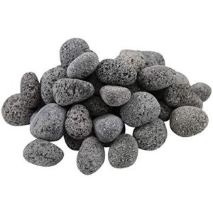 margo garden products dfblp2-20 dragon glass lava pebbles, 20 lb, black