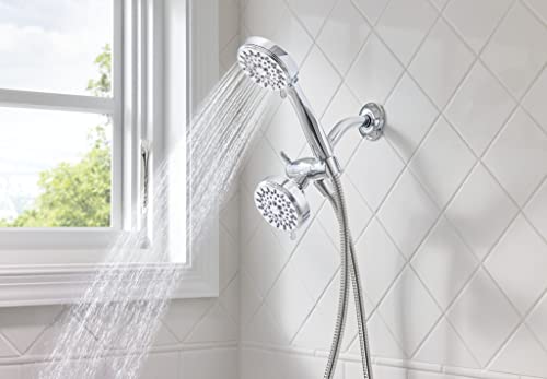 Moen 20016 Ignite Dual Hand Held And Multi Function Shower Head Combo Package With Hose And Diverter, Chrome, 3.75"