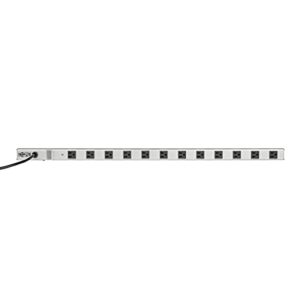tripp lite 12 outlet power strip with surge protection, 15ft. cord, metal, 36 in. length, (ss3612),gray