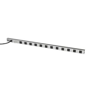 Tripp Lite 12 Outlet Power Strip with Surge Protection, 15ft. Cord, Metal, 36 in. length, (SS3612),Gray