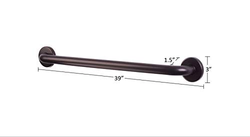 CSI Bathware Straight Grab Bar Bath, 36",1.25" Diameter Oil Rubbed Bronze