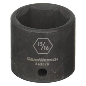 gearwrench 3/8" drive standard impact sae socket 15/16", 6 point - 84387n