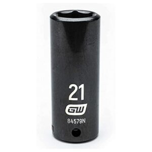 gearwrench 1/2" drive 6 pt. deep impact socket, 21mm - 84579n
