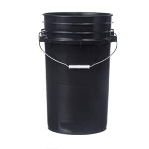 hudson exchange 7 gallon hdpe bucket, black, (2030)