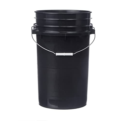 Hudson Exchange 7 Gallon HDPE Bucket, Black, (2030)