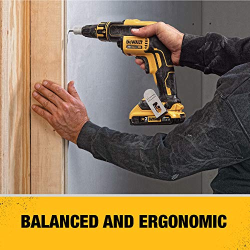 DEWALT 20V MAX* XR Drywall Screw Gun Kit, Brushless (DCF620D2)