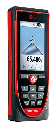 Leica DISTO S910 Pro Pack 984ft Range Laser Distance Measurer Pro Kit, Point to Point Measuring, Hard Case, TRI70 Tripod, FTA360S Adapter, Red/Black