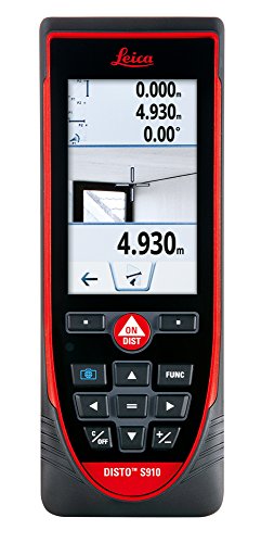 Leica DISTO S910 Pro Pack 984ft Range Laser Distance Measurer Pro Kit, Point to Point Measuring, Hard Case, TRI70 Tripod, FTA360S Adapter, Red/Black