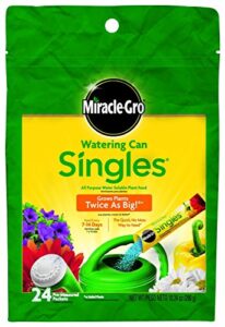 miracle-gro 1013202 watering can singles - includes 24 pre-measured packets of miracle-gro all purpose plant food (plant fertilizer)(2pack)