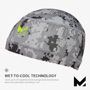 MISSION Cooling Helmet Liner Skull Cap - Cools When Wet Liner for Helmets and Hats - UPF 50 Sun Protection (Digital Camo Gray)