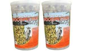 pine tree farms woodpecker classic seed log, 40-ounce (pack of 2)