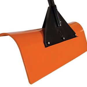 A.M. Leonard Poly Snow Pusher/Shovel with D-Grip Fiberglass Handle - 30 Inches, Orange