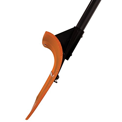 A.M. Leonard Poly Snow Pusher/Shovel with D-Grip Fiberglass Handle - 30 Inches, Orange