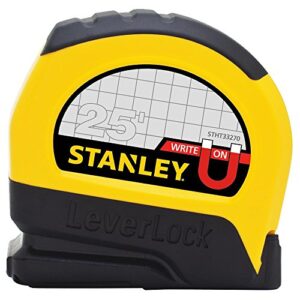 stanley stht33281l 25' magnetic tip & fractional read leverlock tape measure