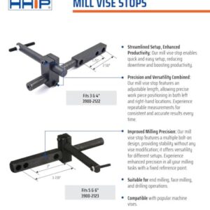 HHIP 3900-2123 Steel Mill Vise Stop for 5" and 6" Vises,Black